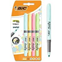 BIC Pastel- Highlighter Grip- Marcadores Punta Ajustable- Multicolor